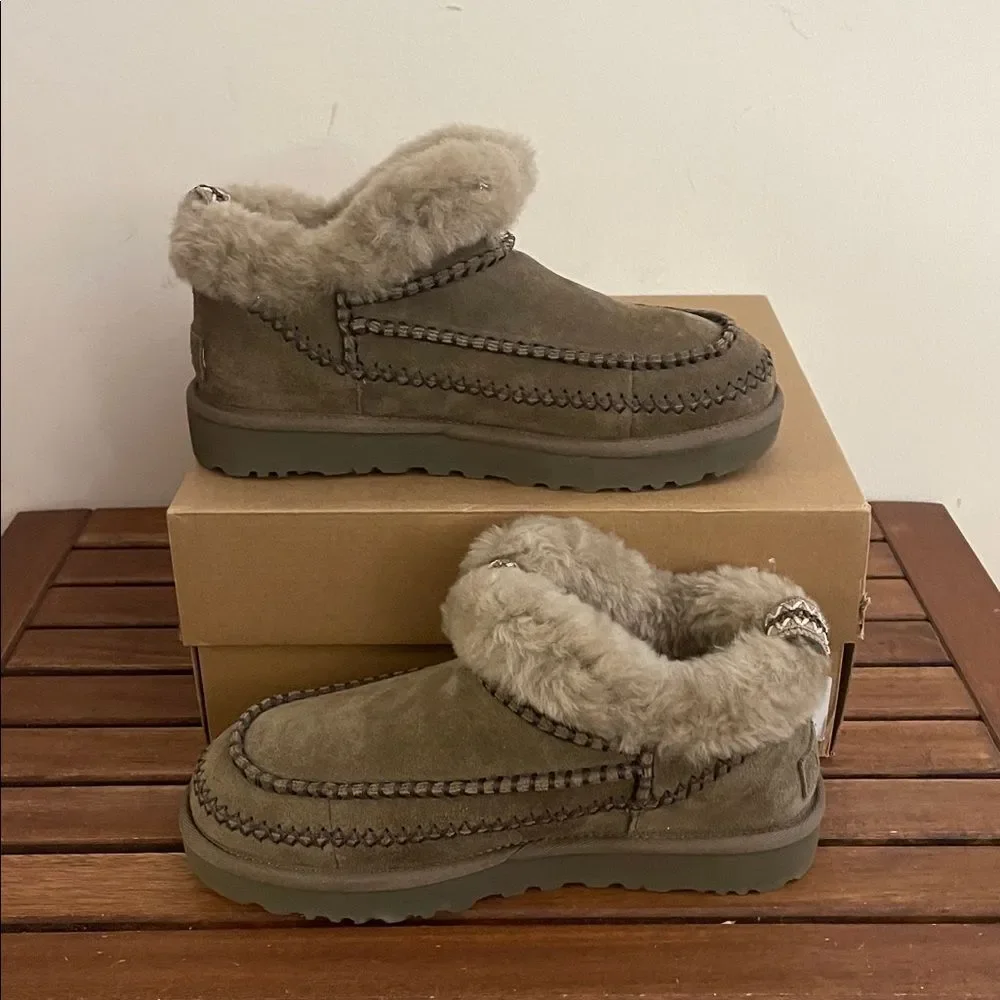 UGG Classic Ultra Mini Alpine Booties Hickory USA Women Size 7/UK 5/EU 38
